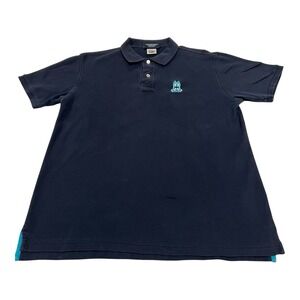 Psycho Bunny By Robert Godley Polo Shirt Men's‎ 7 Navy 100% Pima Cotton Golf